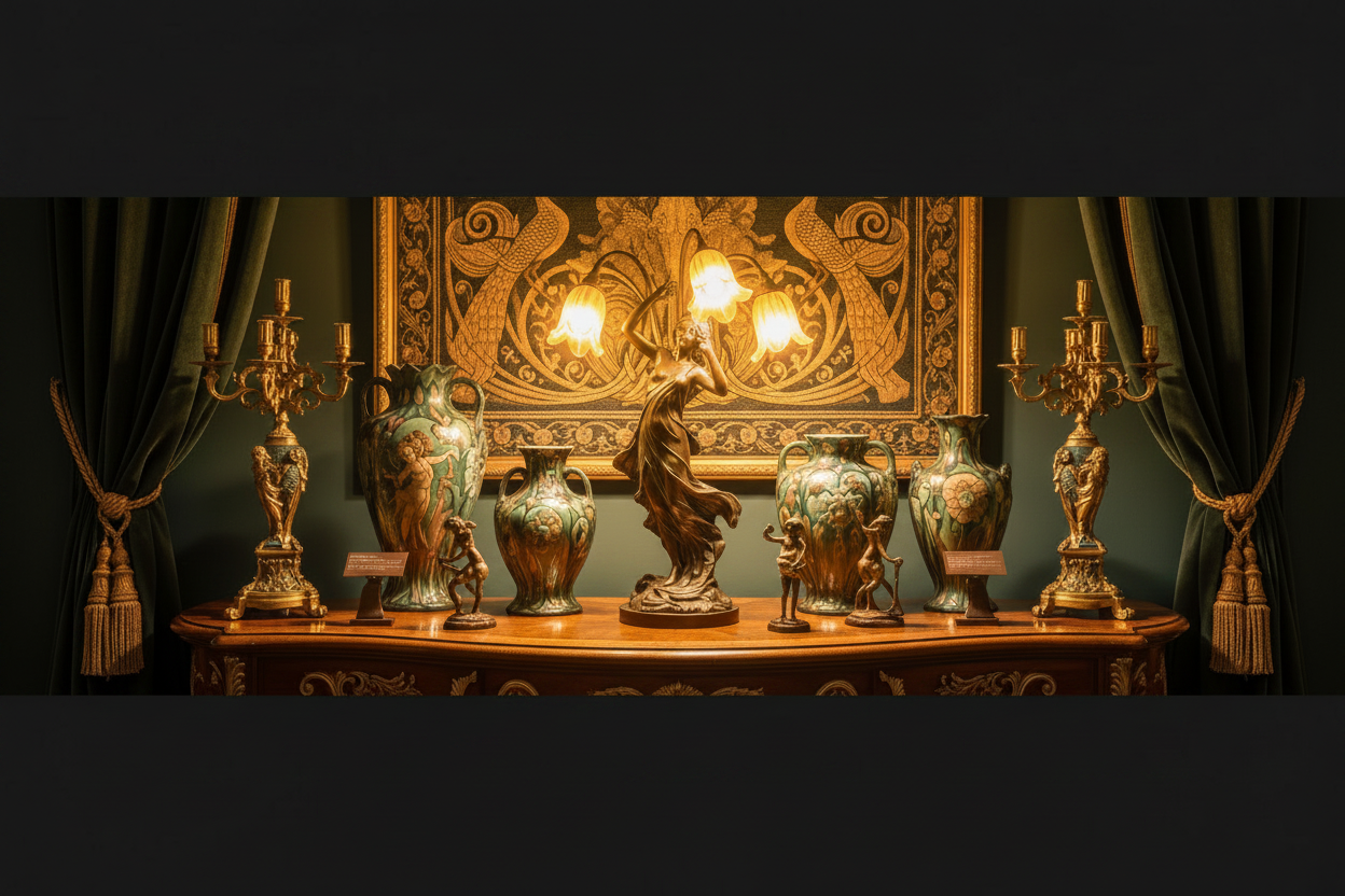 Art Nouveau & Art Deco header — brighter